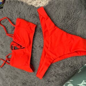Vibrant Red Bikini Set
